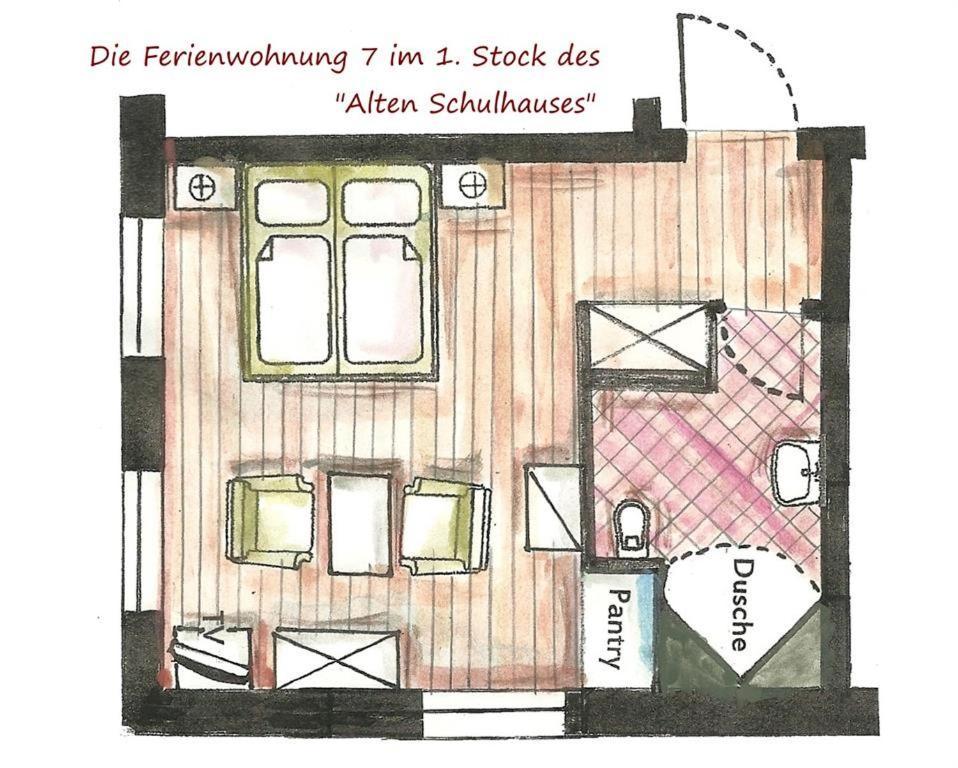Altes Schulhaus Apartman Bad Schwartau Szoba fotó